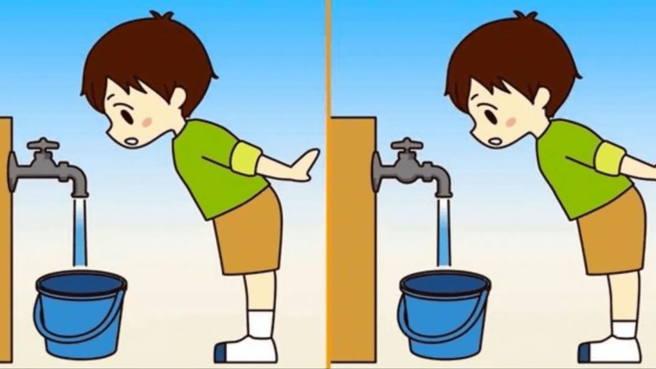 Kovaya su dolduran iki çocuk arasındaki 3 farkı yalnızca IQ'su yüksek olanlar 12 saniyede bulabiliyor!